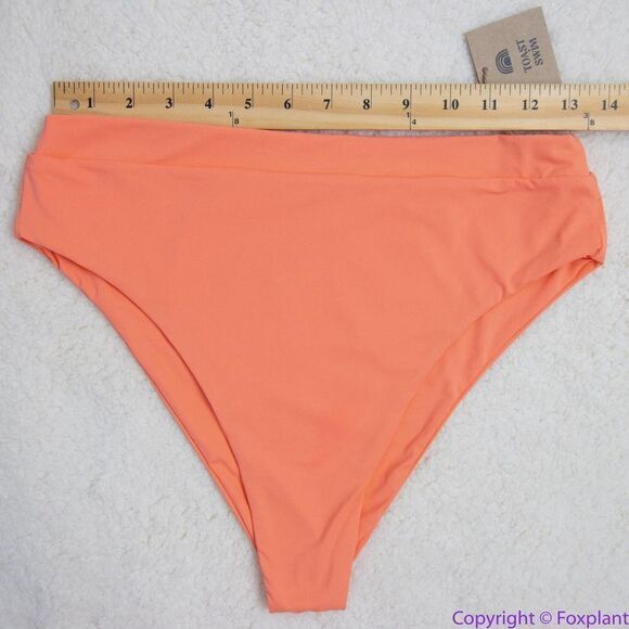 NEW Toast Swim Signature High Waist Bottom in Watermelon, XL - Picture 4 of 14